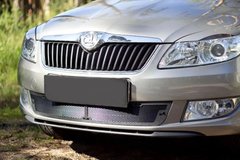 Захисна сітка переднього бампера Skoda Fabia II 2010-2013 р.в. Шкода Фабіа