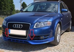 Накладки на передний бампер Audi A4 B7 2004-2008 г.в. в стиле S-line