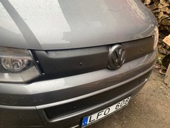 Зимняя заглушка на решетку радиатора верхняя матовая Volkswagen T-5 2010-2015 г.в. рестайлинг, Черный, Volkswagen, Не требуется, ABS-пластик, Transporter, Новое, На штатные места, TRANSPORTER T5 2003-, Накладки на решетку