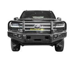 Силовой передний бампер з кенгурятником для Toyota LC300 Land Cruiser 2021+ г.в., Черный