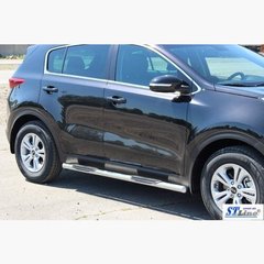 Боковые пороги труба Kia Sportage 2016+