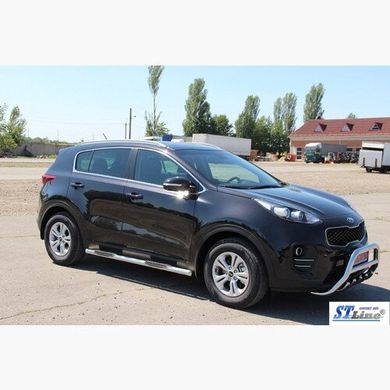 Боковые пороги труба Kia Sportage 2016+