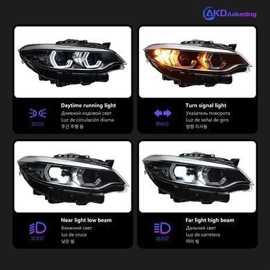 Передние лед фары для BMW 2-серии F22 2012-2019 г.в. БМВ 2 Ф22, Оптика, BMW, Альтернативная оптика, Новое, На штатные места