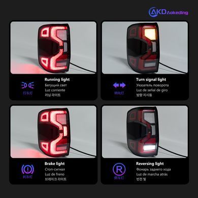 Задні тюнінг лед фонарі Ford Ranger 2022-2023 р.в. Форд Ренджер, Ford, Альтернативная оптика, Ranger, Новое, На штатные места