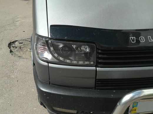 Передние тюнинг фары Volkswagen T-4 1990-2003 г.в. прямы фары. ангельские глазки черные