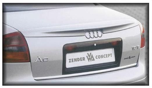 Спойлер багажника Audi A6 C5 седан 1997-2004 г.в. стиль Zender, Серый грунт (под покраску), Внешний Тюнинг, Audi, Спойлер, Требуется, Стеклопластик, A6, Новое, На штатные места, A6 (4B2, C5) 1997-2005