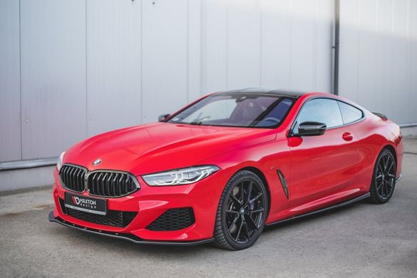 Накладка на передний бампер сплиттер BMW M850I GRAN COUPE G15 \ G16 2018+ г.в. под M-pakiet, Черный, Внешний Тюнинг, BMW, Накладка на передний бампер, Не требуется, ABS-пластик, 8-series, Новое, На штатные места, 8 ( G15 \ G16 ) 2018-