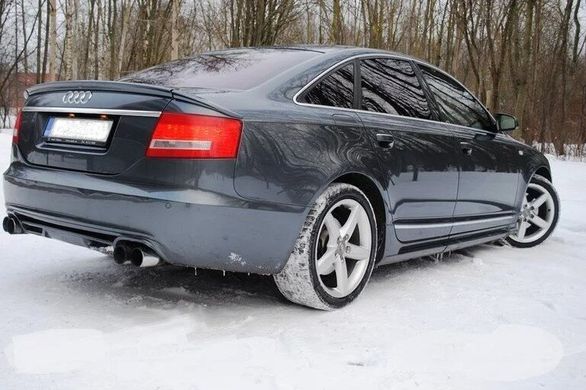 Спойлер багажника ( сабля, лип спойлер, утиный хвостик) Audi A6 C6 2004-2011 г.в. стиль ABT, Серый грунт (под покраску), Audi, Требуется, Стекловолокно, A6, Новое, На штатные места, A6 (4F2, C6) 2004-2011