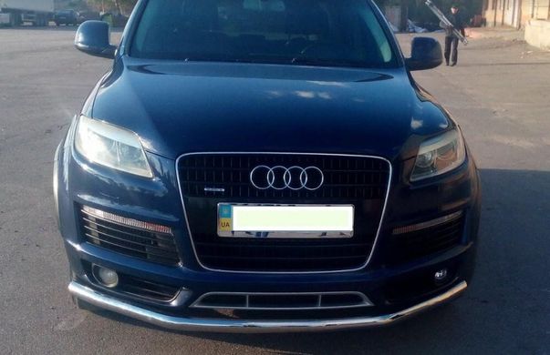 Защита переднего бампера (ус, труба) Audi Q7 2007-2014 нержавейка