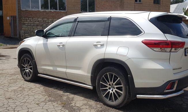 Боковые пороги площадка Toyota Highlander 2014+ г.в.