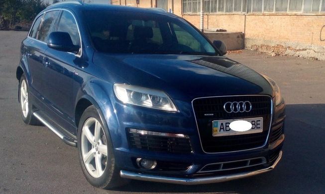 Защита переднего бампера (ус, труба) Audi Q7 2007-2014 нержавейка