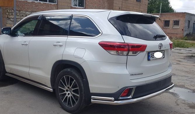 Защита заднего бампера Toyota Highlander 2014+ г.в.