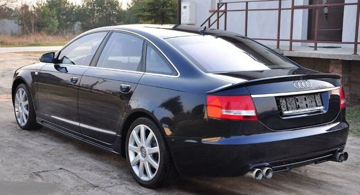 Спойлер багажника ( сабля, лип спойлер, утиный хвостик) Audi A6 C6 2004-2011 г.в. стиль ABT, Серый грунт (под покраску), Audi, Требуется, Стекловолокно, A6, Новое, На штатные места, A6 (4F2, C6) 2004-2011