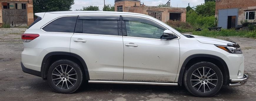 Боковые пороги площадка Toyota Highlander 2014+ г.в.