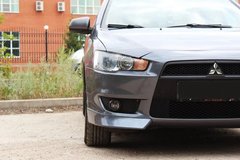 Накладка на бампер ікла Mitsubishi Lancer X 2007+ р.в.