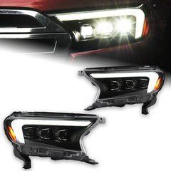 Передние тюнинг лед фары для Ford Ranger T6 2016-2021 г.в. Форд Ренджер, Ford, Альтернативная оптика, Ranger, Новое, На штатные места