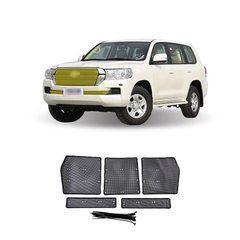 Защитная сетка переднего бампера для Toyota Land Cruier LC200 2016-2020 г.в. Тойота ЛК200, Черный