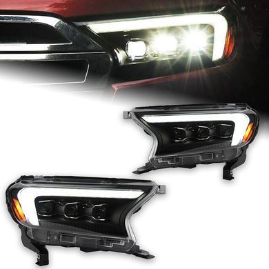 Передние тюнинг лед фары для Ford Ranger T6 2016-2021 г.в. Форд Ренджер, Ford, Альтернативная оптика, Ranger, Новое, На штатные места