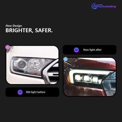 Передние тюнинг лед фары для Ford Ranger T6 2016-2021 г.в. Форд Ренджер, Ford, Альтернативная оптика, Ranger, Новое, На штатные места