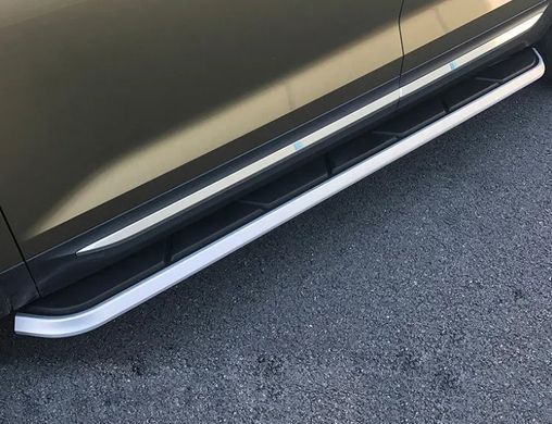 Модельні бічні підніжки пороги для Volkswagen Tiguan 2017 р.в. Тігуан, Черный