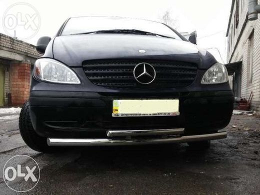 Защита переднего бампера (двойной усь 70\48мм) Mercedes Vito 639