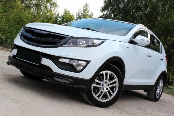 Накладка на передний бампера ( юбка, губа, спойлер бампера ) Kia Sportage 2010-2015 г.в.