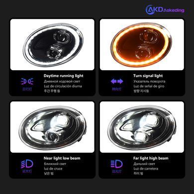 copy_Передние тюнинг лед фары для Volkswagen Beetle 2013-2017 г.в. Волксваген Битл, Volkswagen, Альтернативная оптика, Новое, На штатные места