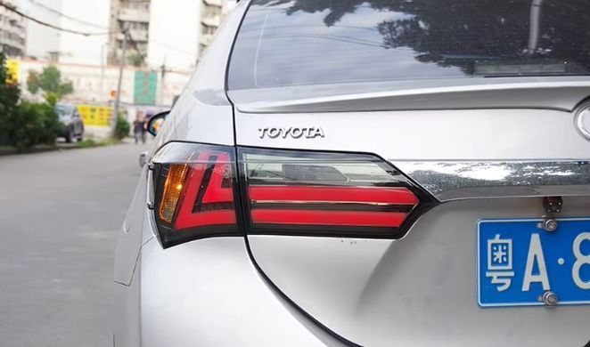 Задні тюнінг лед фонарі Toyota Corolla 2013-2018 р.в. Тойота Корола, Toyota, Альтернативная оптика, Corolla, Новое, На штатные места, COROLLA (NDE18_, NRE18_, ZRE18_) 2013-