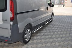 Боковые пороги "труба" Opel Vivaro нержавейка d70