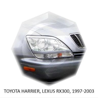 Реснички на фары LEXUS RX300 1997-2003 г.в. Лексус 300, Серый грунт (под покраску), Lexus, Требуется, ABS-пластик, RX, Новое, На штатные места