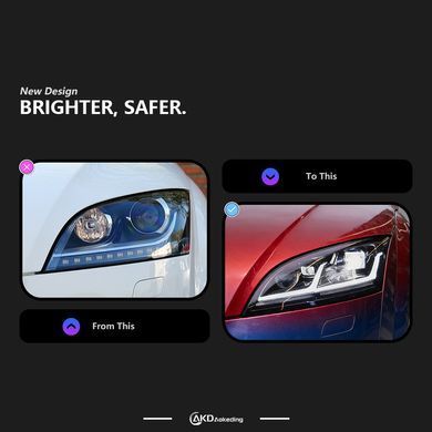 Передние лед фары Audi TT 2006-2014 г.в. Ауди ТТ, Audi, Альтернативная оптика, Новое, На штатные места