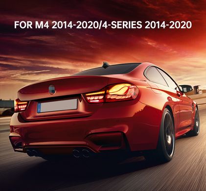 Задние фонари BMW 4 серии F32/F33/F36/F82/F83 2014-2018 г.в. в стиле М4 красные, Красный, BMW, Альтернативная оптика, 4-Series, Новое, На штатные места, 4 Coupe (F32, F82) 2013-