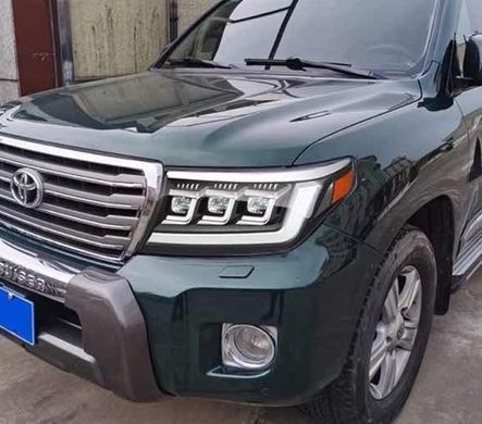 Передние тюнинг фары для Toyota LC 200 Land Cruiser 2007-2015 г.в. стиль Lexus , Оптика, Toyota, Альтернативная оптика, Land Cruiser, Новое, На штатные места, LAND CRUISER (VDJ20_, UZJ20_) 2007-