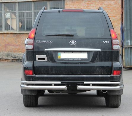 Защита заднего бампера Toyota Prado 120 2002-2009 г.в.