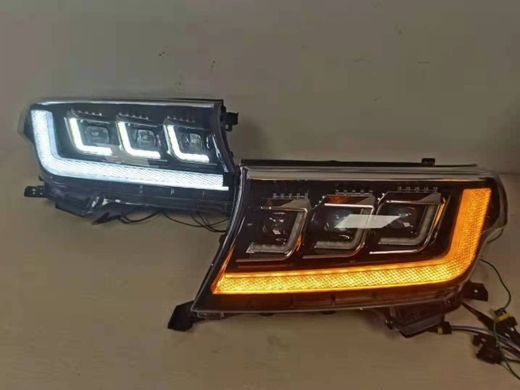 Передние тюнинг фары для Toyota LC 200 Land Cruiser 2007-2015 г.в. стиль Lexus , Оптика, Toyota, Альтернативная оптика, Land Cruiser, Новое, На штатные места, LAND CRUISER (VDJ20_, UZJ20_) 2007-