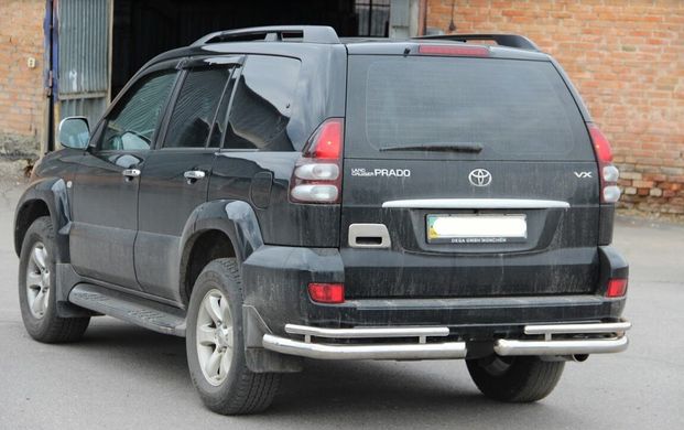 Защита заднего бампера Toyota Prado 120 2002-2009 г.в.