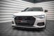 Накладка на передний бампер сплитер Audi A6 C8 2018+ г.в. Ауди А6 С8, Черный, Внешний Тюнинг, Audi, Накладка на передний бампер, Не требуется, ABS-пластик, A6, Новое, На штатные места, A6 C8 2018-