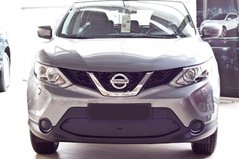 Зимняя заглушка решетки переднего бампера Nissan Qashqai 2014-2018 г.в. Нисан Кашкай