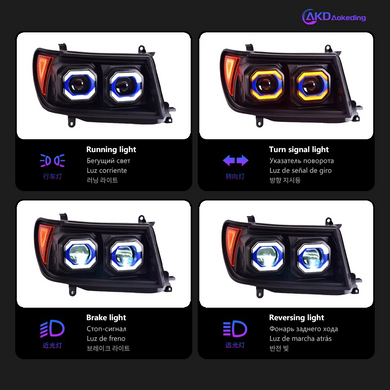 Передние лед фары для Toyota Land Cruiser LC 100 1998-2007 г.в. Ленд крузер 100