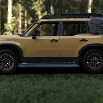 Бічні пороги для Toyota Prado LC250 2024+ г.в. Тойота Прадо 250, Черный, Toyota, Пороги, Не требуется, Prado, Новое