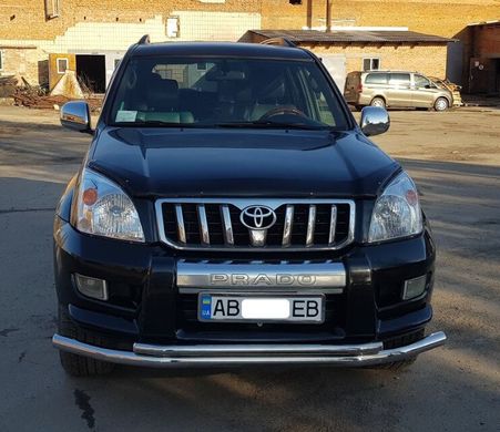 Защита переднего бампера двойной ус Toyota Prado 120 2002-2009 г.в.