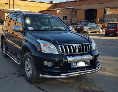 Защита переднего бампера двойной ус Toyota Prado 120 2002-2009 г.в.