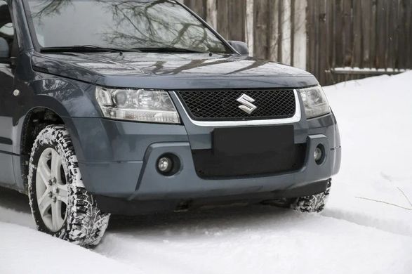 Зимняя заглушка решётки переднего бампера Suzuki Grand Vitara 2005-2008