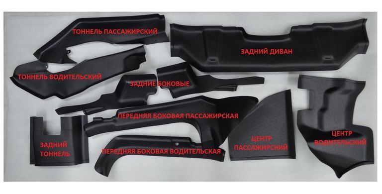 Накладки на ковролін повний Renault Duster 2018+ р.в. Рено Дастер, Черный, Renault, Защитные накладки салона, Не требуется, ABS-пластик, Duster, Новое, На штатные места, Duster 2018+