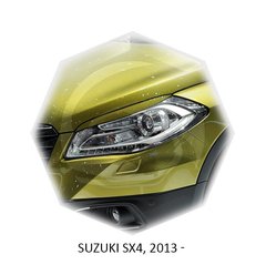 Реснички на фары Suzuki SX4, 2013+ г.в. сузуки сх4, Серый грунт (под покраску), Suzuki, Декоративные накладки, Требуется, ABS-пластик, SX4, Новое, SX4 II (JY) 2013-