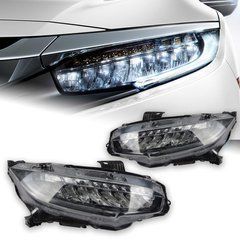 Передние тюнинг лед фары Honda Civic 2016-2021 г.в. Хонда Цивик 10, Honda, Альтернативная оптика, Civic, Новое, На штатные места