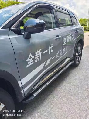 Модельні бічні пороги для Nissan X-trail \ Rogue 2021+ г.в. Т33, Пороги, Алюминий, Новое, На штатные места