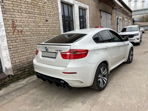 Cпойлер на кришку (шабля, качиний хвостик, лип спойлер) багажника BMW X6 E71 2008-2014 р.в. M-style, Серый грунт (под покраску), BMW, Спойлер, Требуется, Стеклопластик, X6, Новое, На штатные места, X6 (E71, E72) 2008-