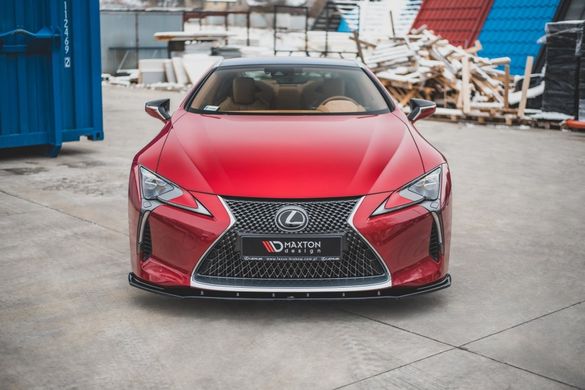 Накладка переднего бампера сплиттер Lexus LC 500 2017+ г.в. вар.1, Черный, Внешний Тюнинг, Lexus, Накладка на передний бампер, По желанию, ABS-пластик, LC, Новое, На штатные места, LC 500 2017-