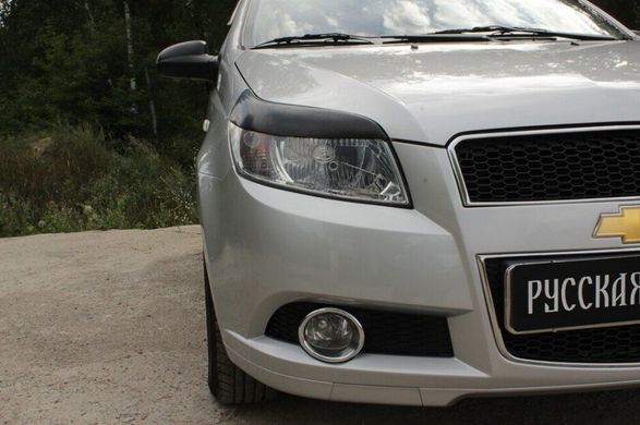 Реснички на фары Chevrolet Aveo Хэтчбек 2008-2012 г.в. Шевролет Авео